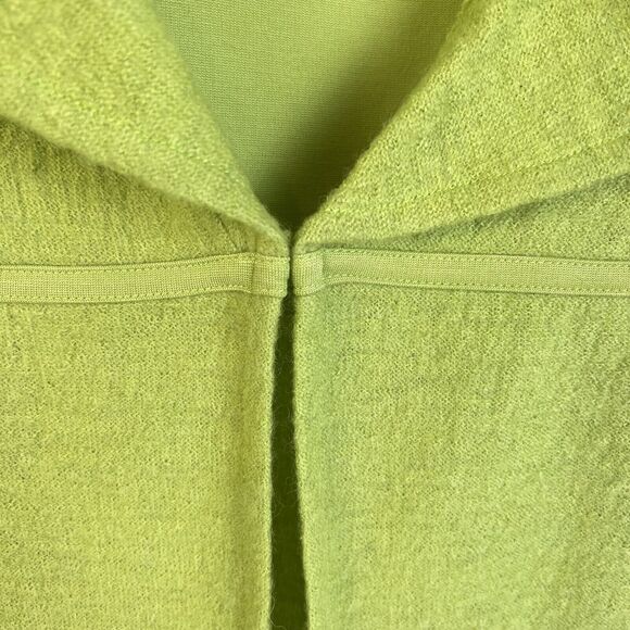 Chico's Waterfall Ruffle Front Jacket Women's Small Green Wool Career Casual - Picture 4 of 8